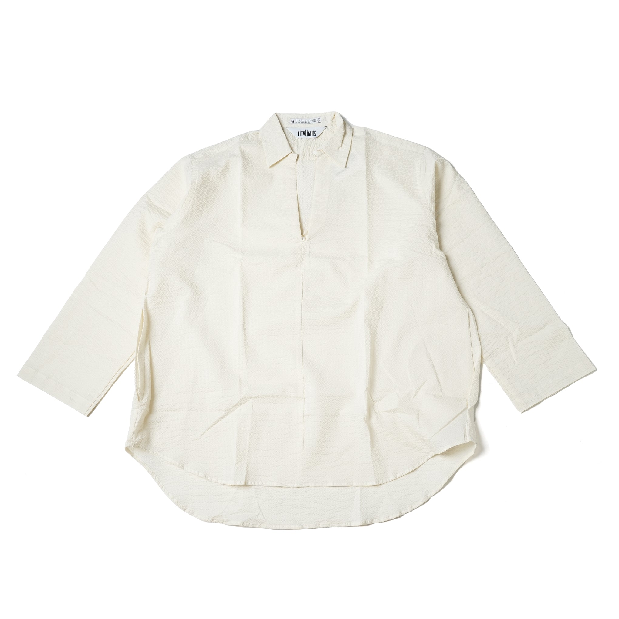 Name: MEX KAFTAN SHIRT | Color:Ivory Ripple | Size:One 【CITYLIGHTS PRODUCTS_シティライツプロダクツ】