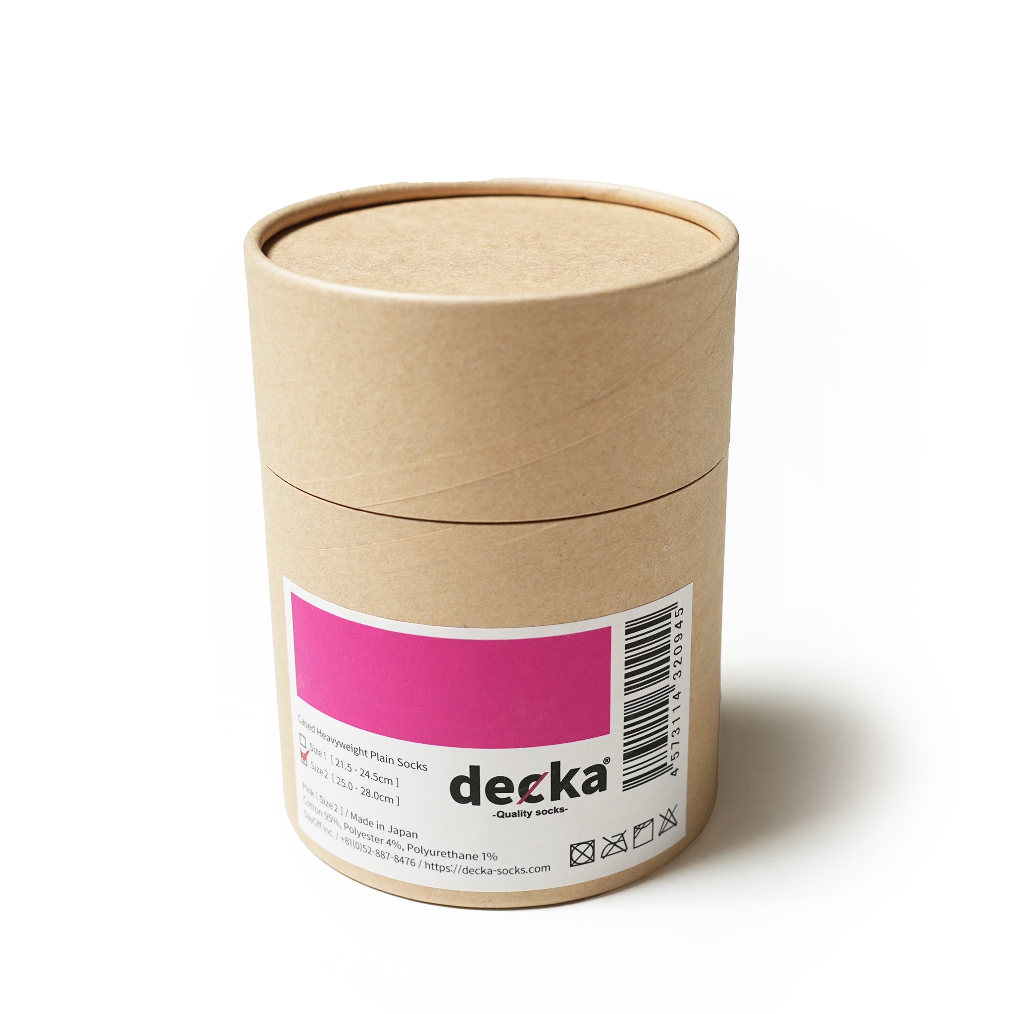 [de-01-2] Cased Heavyweight Plain Socks-2nd Collection- | Color:Pink【DECKA QUALITY SOCKS_デッカクオリティソックス】