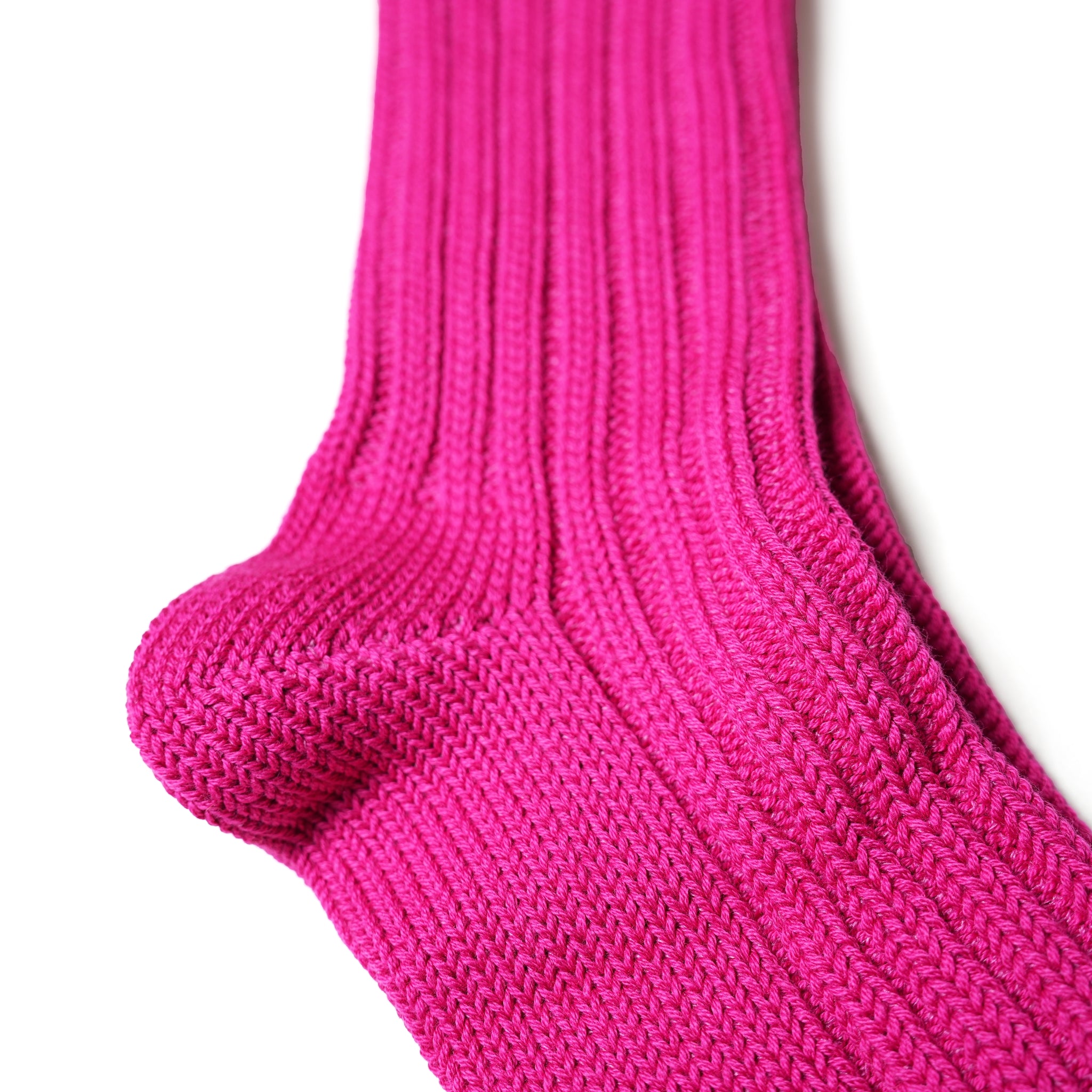 [de-01-2] Cased Heavyweight Plain Socks-2nd Collection- | Color:Pink【DECKA QUALITY SOCKS_デッカクオリティソックス】