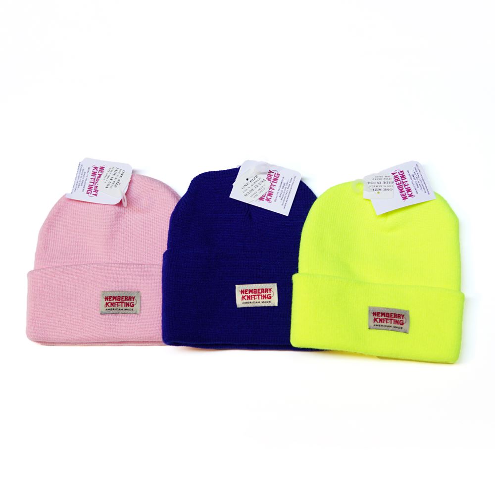 Acrylic fiber Hat beanie /WIDE Color:H.pink/Royal/S.yellow/【NEW BERRY KNITTING】【ネコポス選択可能】-NEW BERRY KNITTING-ADDICTION FUKUOKA