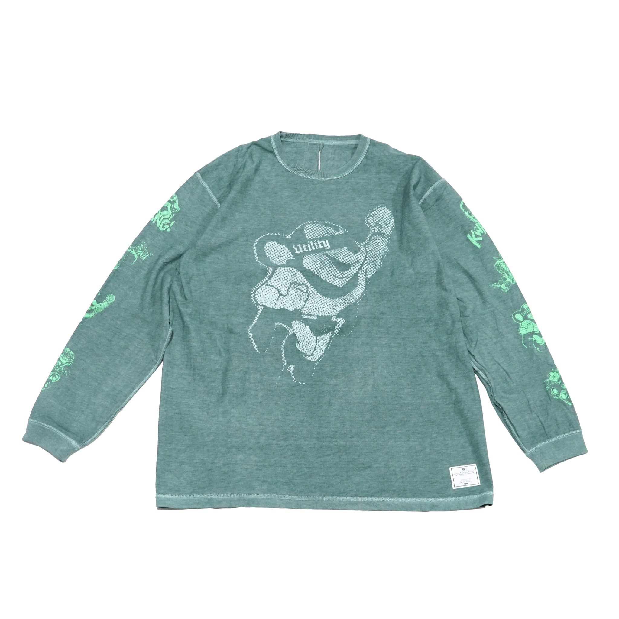 No:ef12-02 | Name:utility「12」anniversary character’s L/S | Color:Sumi/DyeGreen | Size:Free【EFFECTEN_エフェクテン】