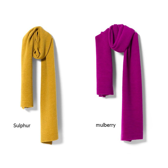 No:SC0129W17-SC0128W17 | Name:Ottoman Knit scarf | Color:Sulphur/mulberry 【ELK】【ネコポス選択可能】-ELK-ADDICTION FUKUOKA