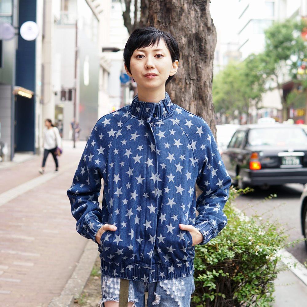 STYLE Name:SUPERNOVA STAR BOMBER Color:WASHED BLUE【THE FIFTH LABEL】-THE FIFTH LABEL-ADDICTION FUKUOKA