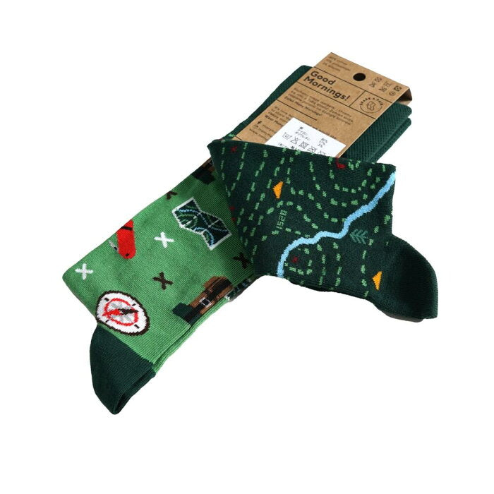 many mornings reguler socks /The Map/ 【many mornings メニ―モーニングス】【ネコポス選択可能】-MANY MORNIGS-ADDICTION FUKUOKA