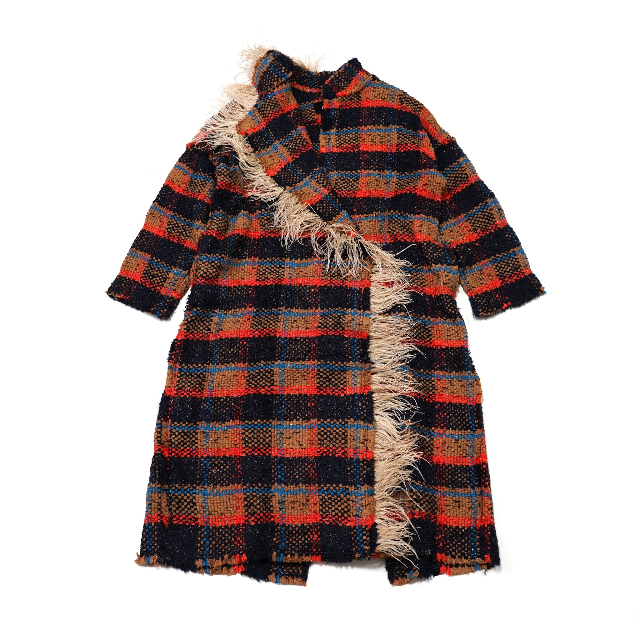 No:F12CO04 | Name:Coat | Color:Red Check | Size:S【LALO CARDIGANS_ラロカーディガンズ】