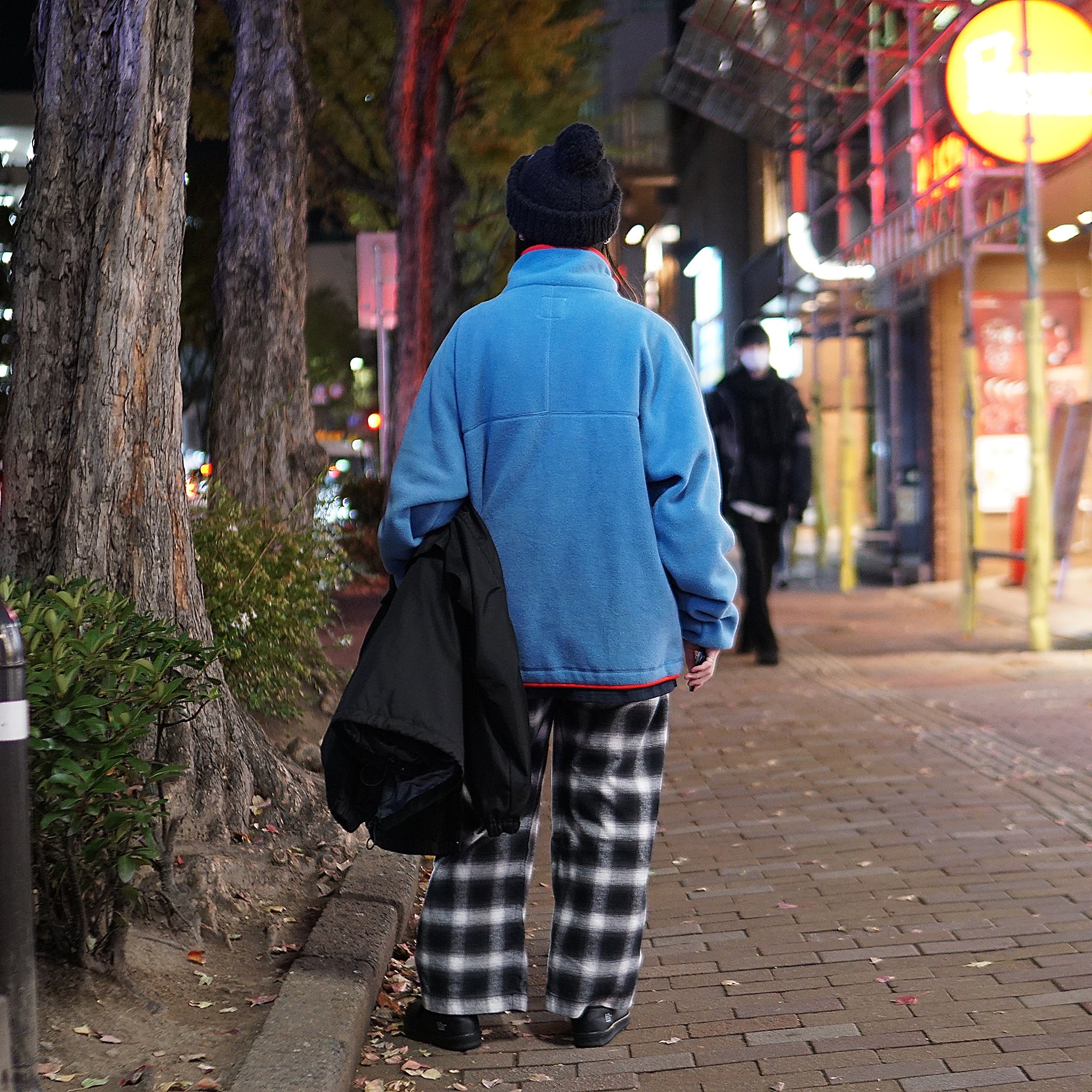 Heron_Half Zip Fleece Top – Vintageblue / Black | KELEN MEN