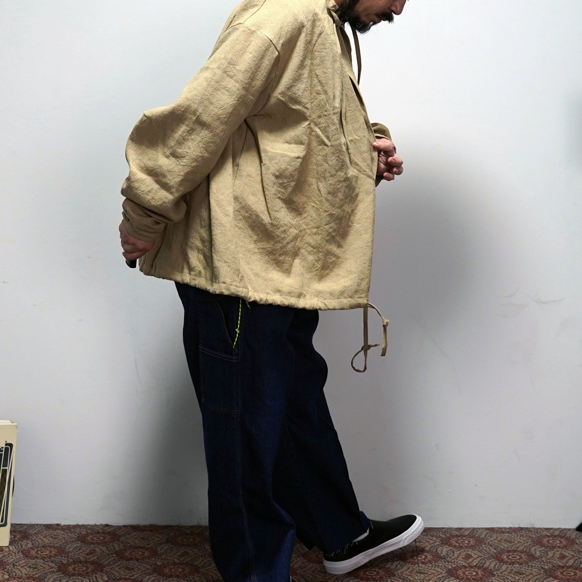 No:M29502 | Name:Military Smock Pullover | Color:230G LINEN KHAKI【MONITALY】-MONITALY-ADDICTION FUKUOKA