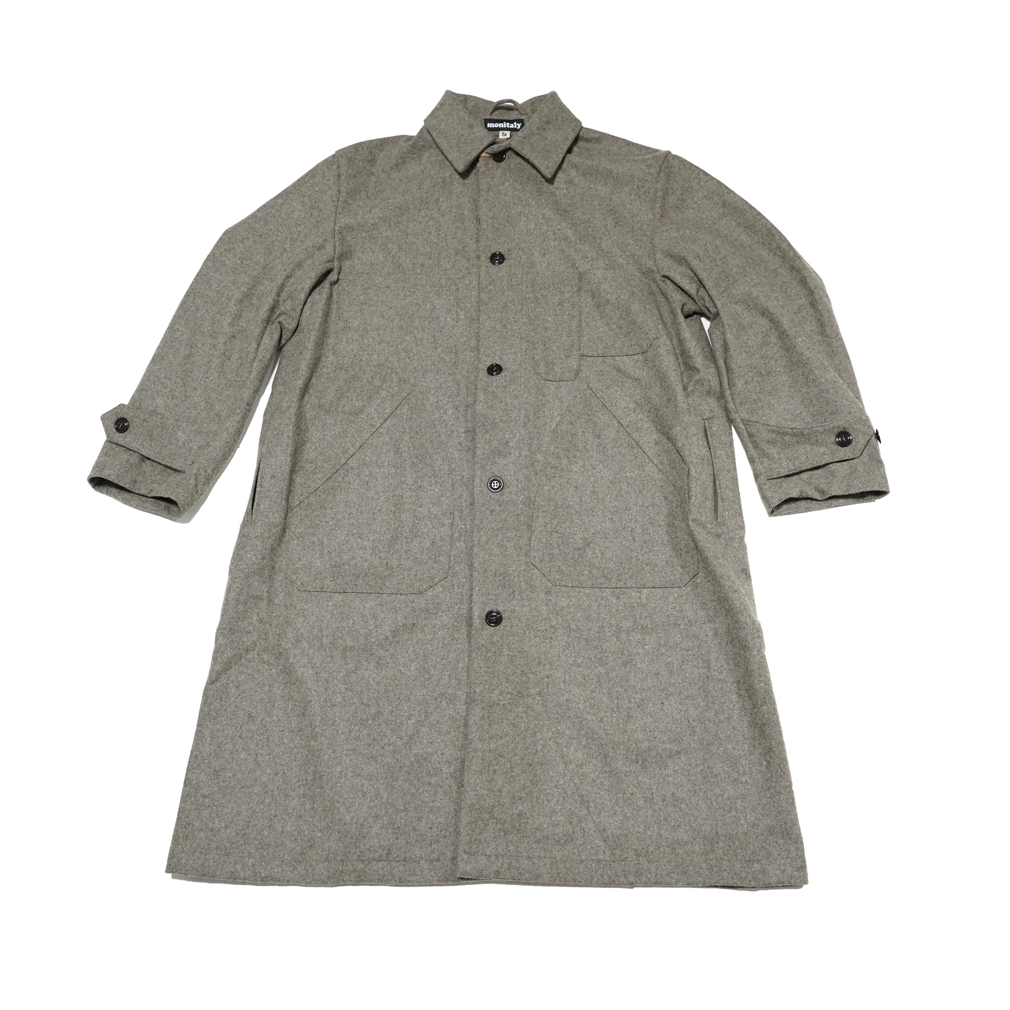 No:M30007A | Name:Horse Keeper Shop Coat | Color:Wool Flannel Melange Beige | Size:38/40/42【MONITALY_モニタリー】【archive】