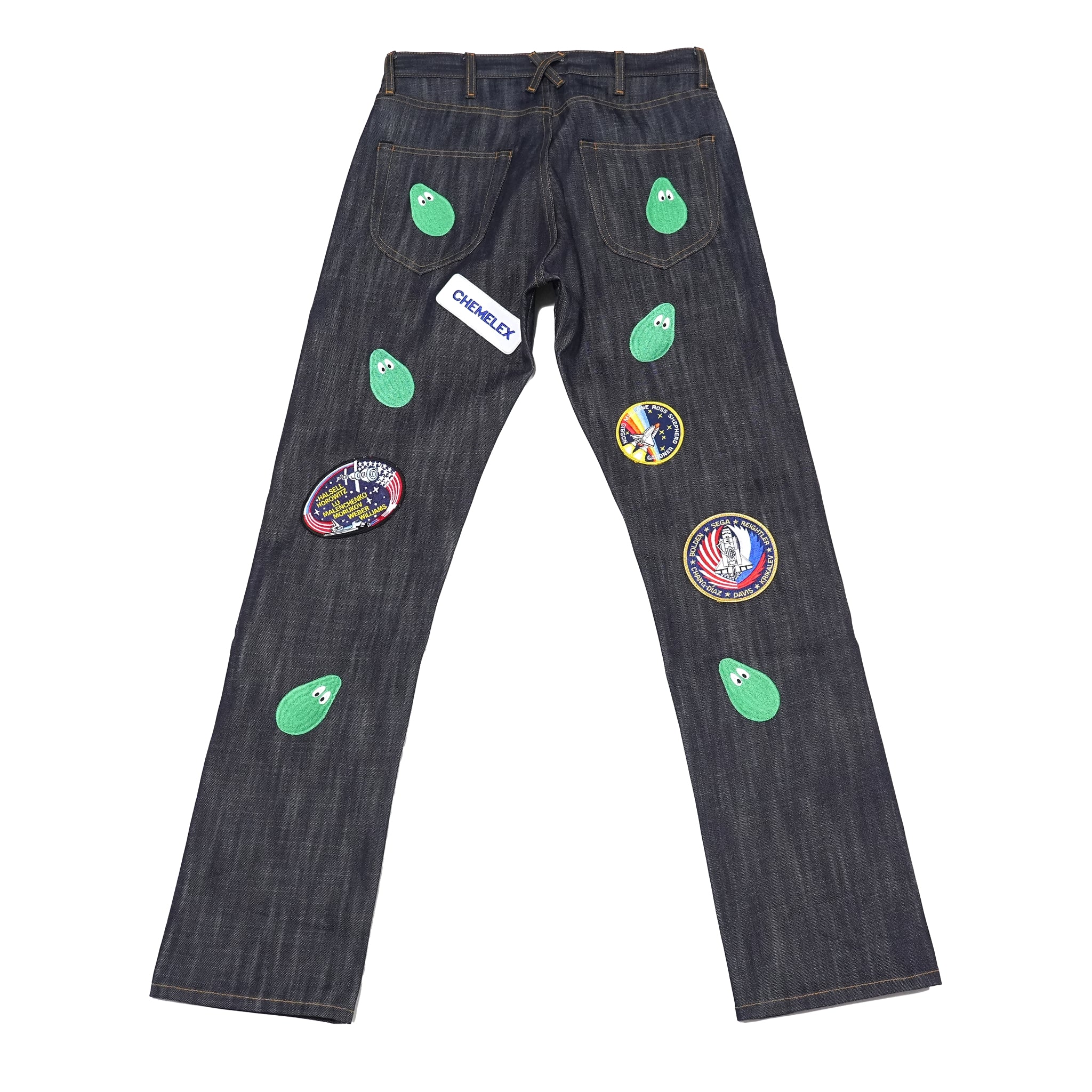 No:M31304 | Name:Monitaly Xx Jeans W/ Avocado Embroidery And Patches | Color:Cone Ds Selvage Denim【MONITALY_モニタリー】