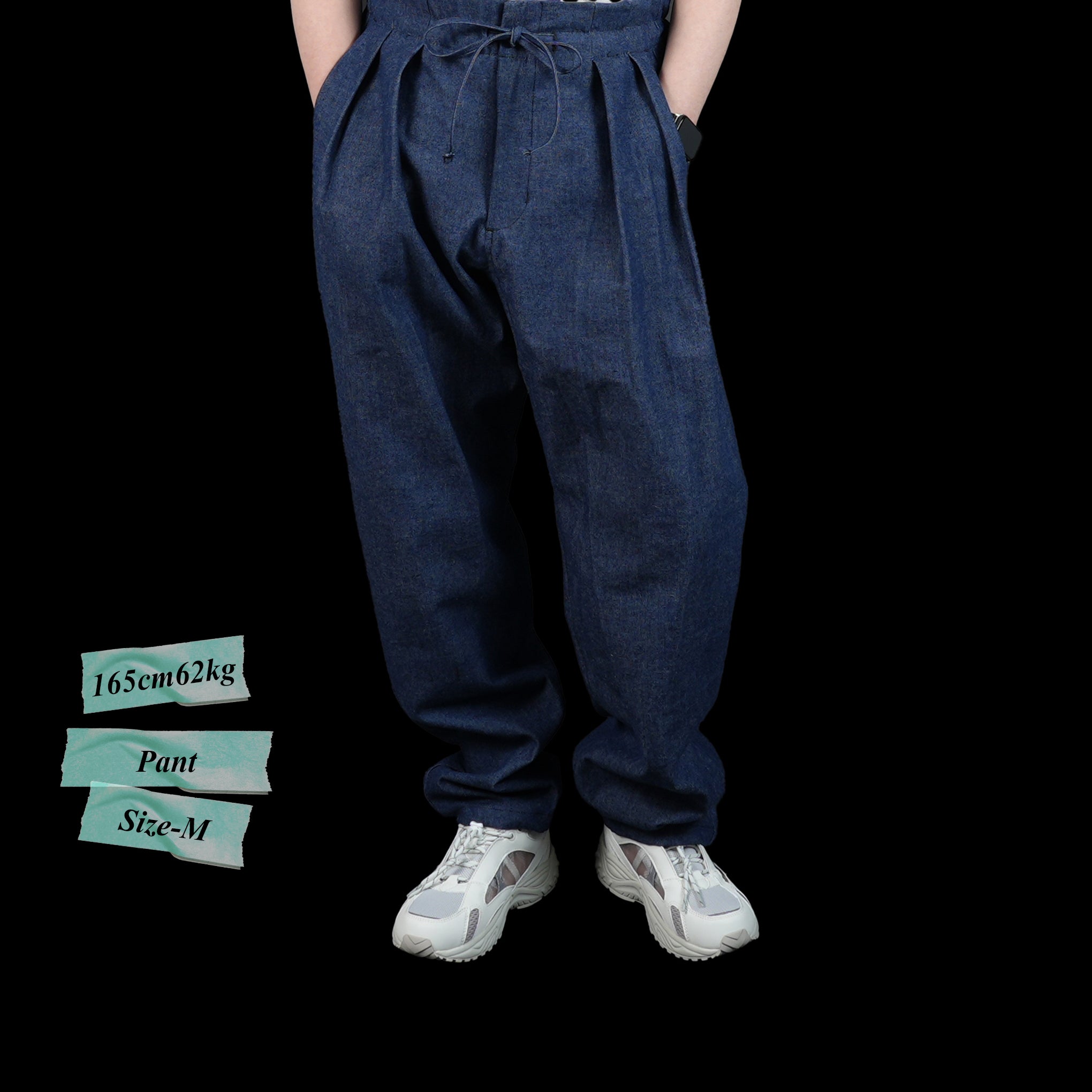 No:M31305-24 | Name:Drop Crotch Pants | Color:Chambray【MONITALY_