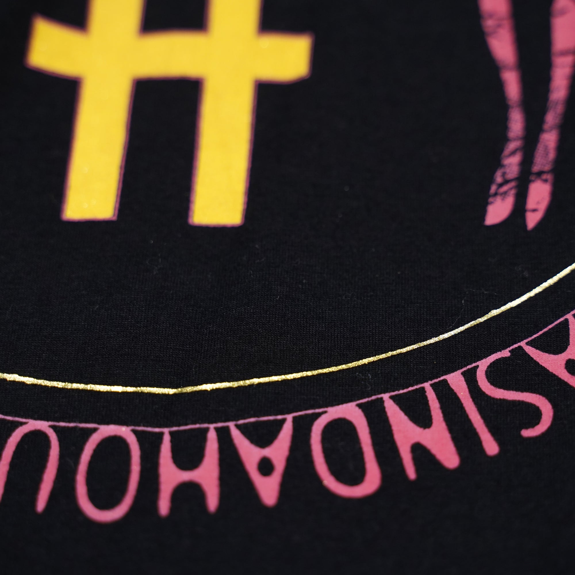 No:24235 | Name:MIDH GOLD LYRICS ORGANIC UNISEX TEE | Color:Washed Black | Size:M/L【ONE TEASPOON】-ONE TEASPOON-ADDICTION FUKUOKA