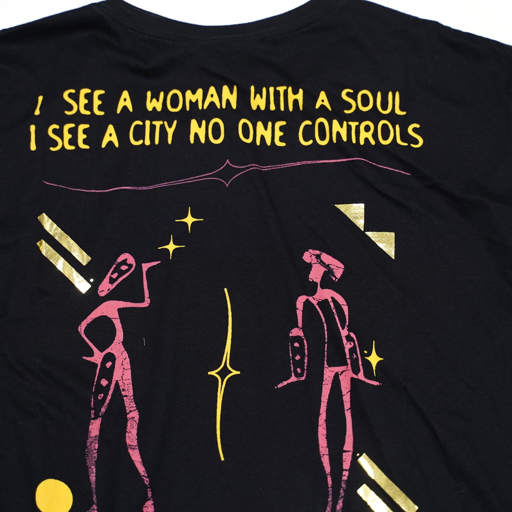 No:24235 | Name:MIDH GOLD LYRICS ORGANIC UNISEX TEE | Color:Washed Black | Size:M/L【ONE TEASPOON】-ONE TEASPOON-ADDICTION FUKUOKA