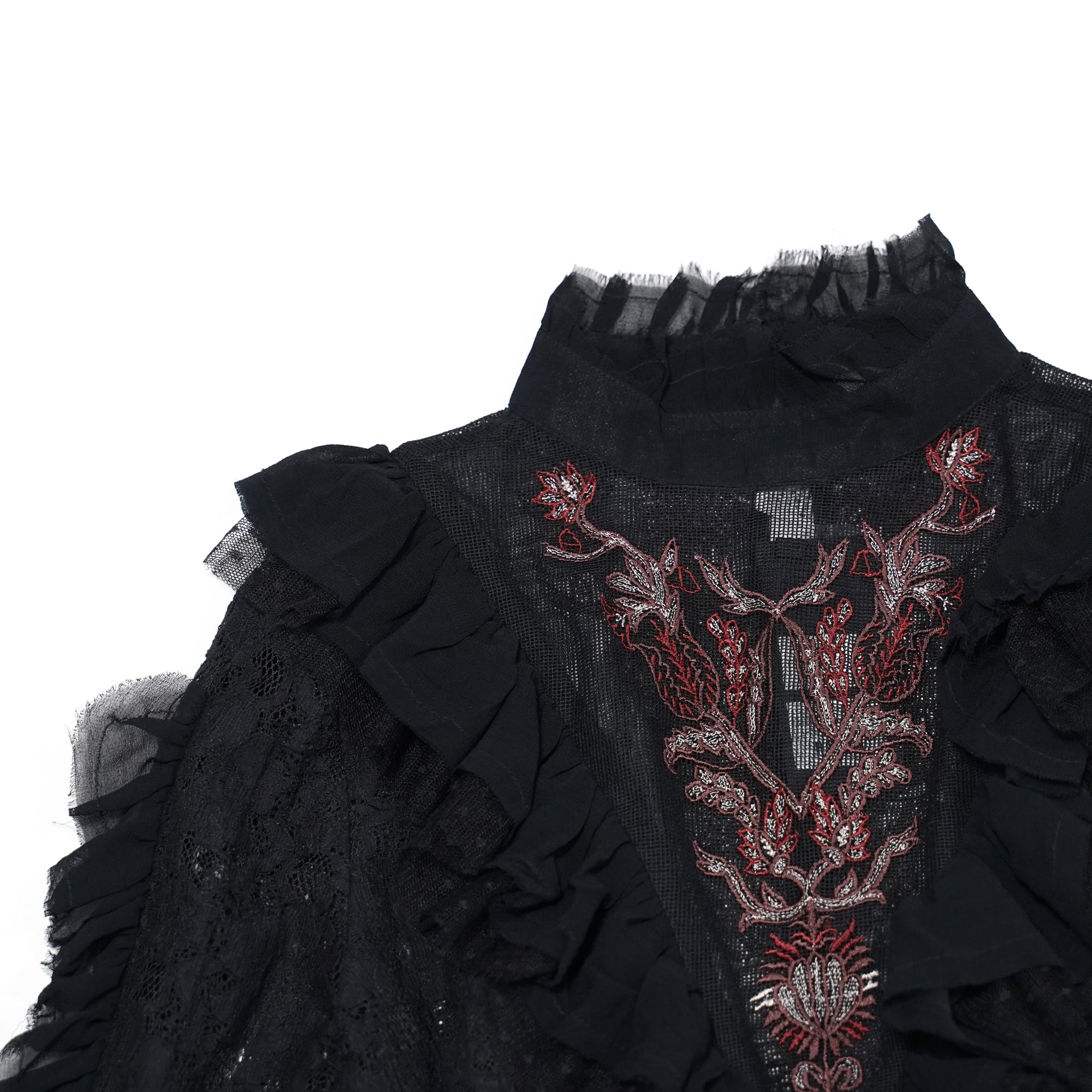 No:24407A | Name:AWAKENED EMBROIDERED LONGSLEEVE TOP | Color:Black | Size:XS【ONE TEASPOON】-ONE TEASPOON-ADDICTION FUKUOKA