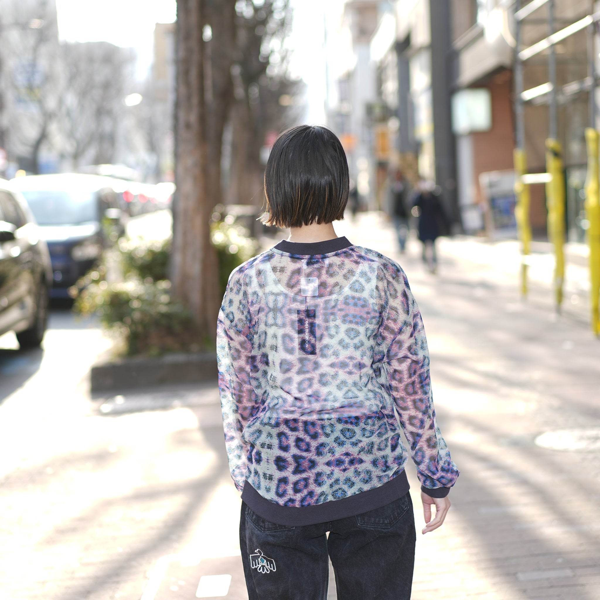No:25524 | Name:COLLISION CHIFFON LONGSLEEVE TOP | Color:Animal【ONE TEASPOON_ワンティースプーン】