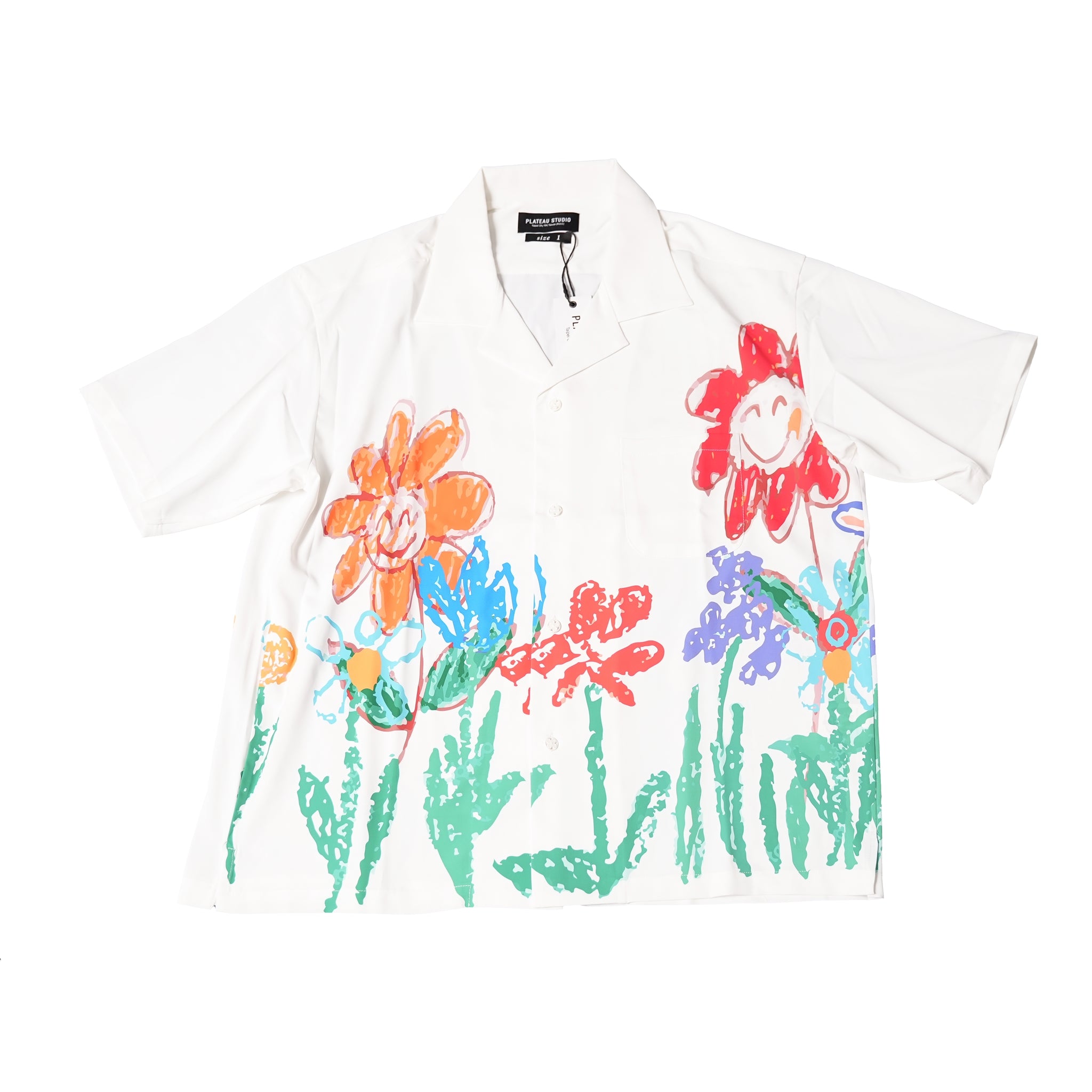 No:ps22t01-1 | Name:PICASSO SHIRT | Color:White body with print【PLATEAU STUDIO_プラトー スタジオ】