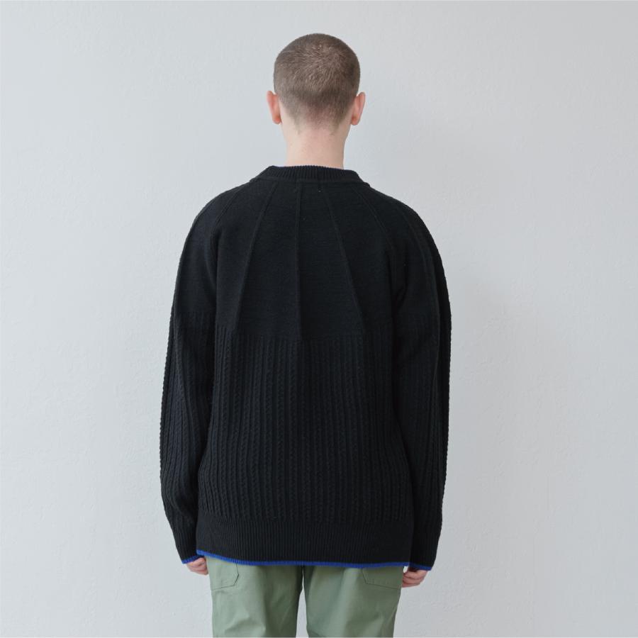 No:KLM22FKN1013 | Name:Nikola_Centripetal Knit | Color:Green/Black【KELEN MEN_ケレン】