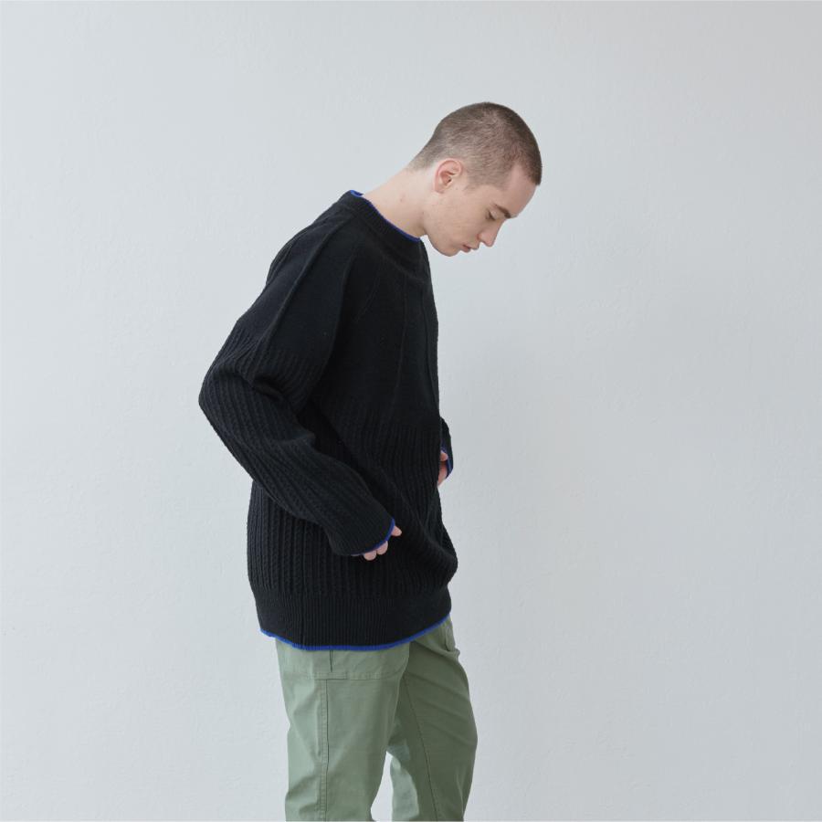 No:KLM22FKN1013 | Name:Nikola_Centripetal Knit | Color:Green/Black【KELEN MEN_ケレン】