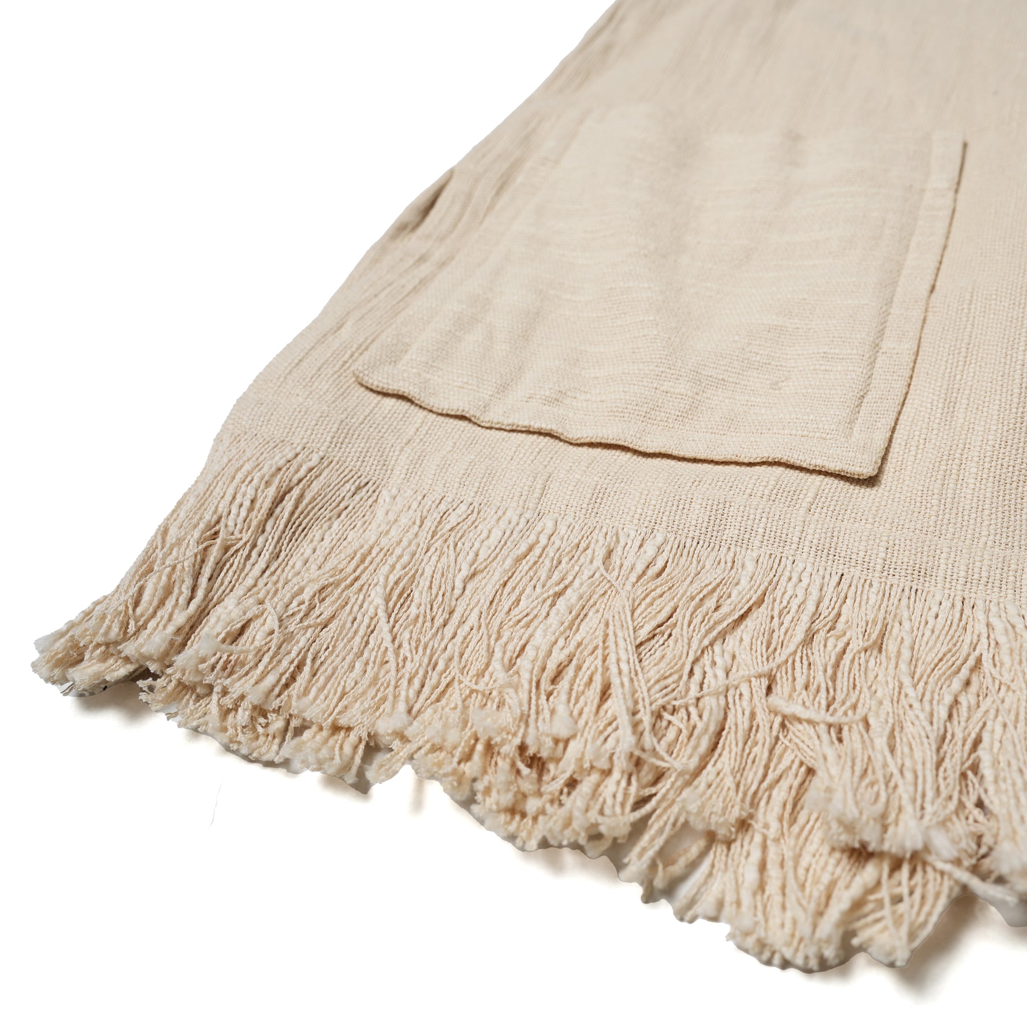 No:020931SL3 | Name:CTN FRINGE GILET | Color:Cream【SARA MALLIKA_