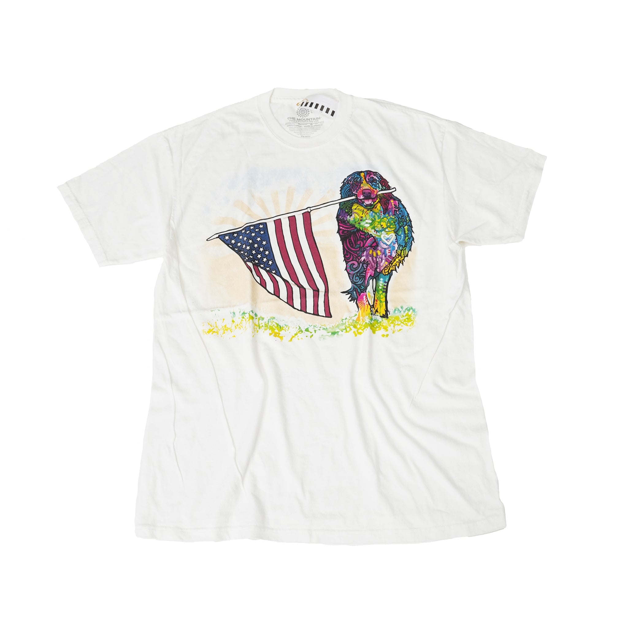 No:9198 | Name:Hand-Dyed Tee | Color:Russo Flag Up【THE MOUNTAIN】【ネコポス選択可能】