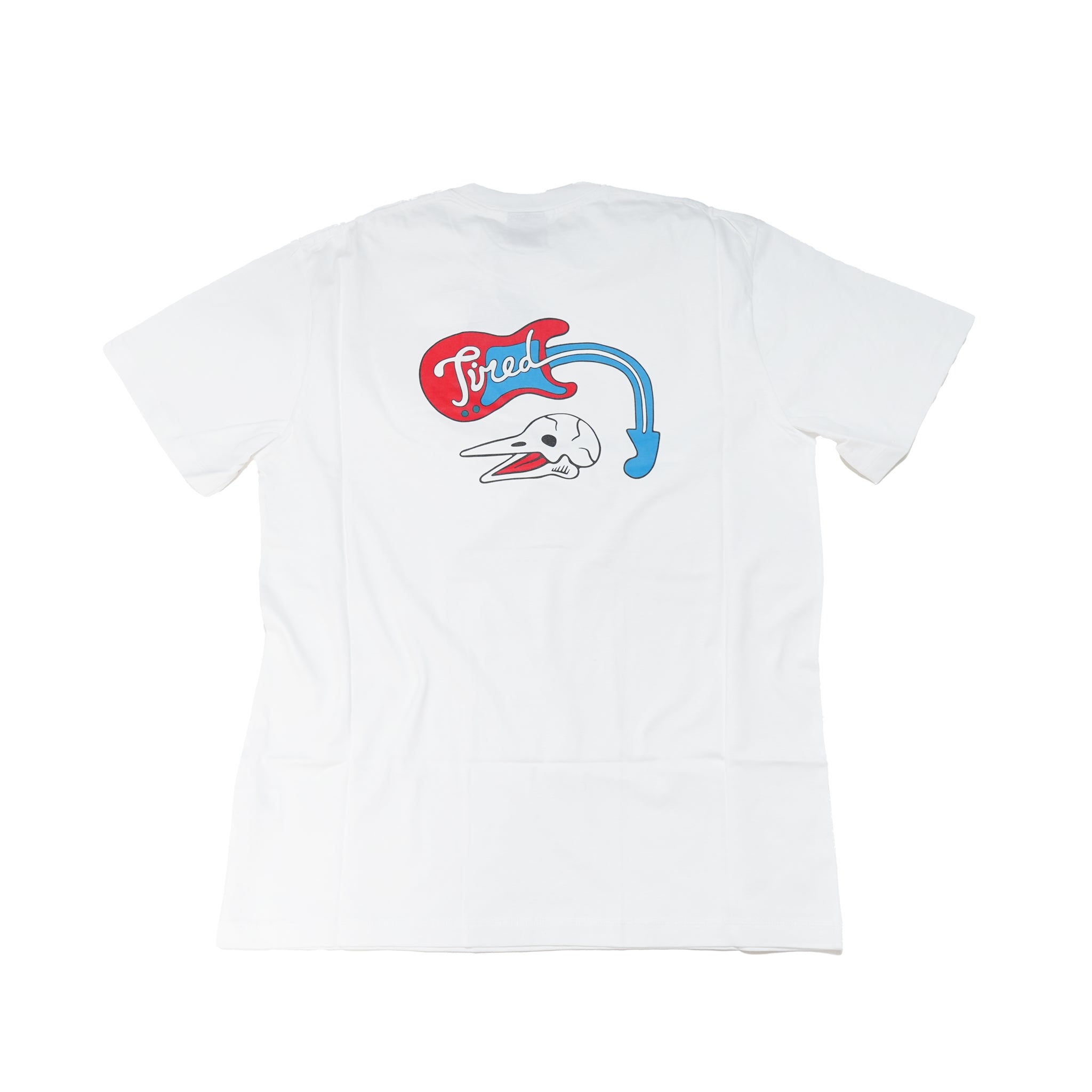 No:TS00254 | Name:MUSIC SS TEE (ORGANIC) | Color:White【TIRED_タイレッド】【ネコポス選択可能】