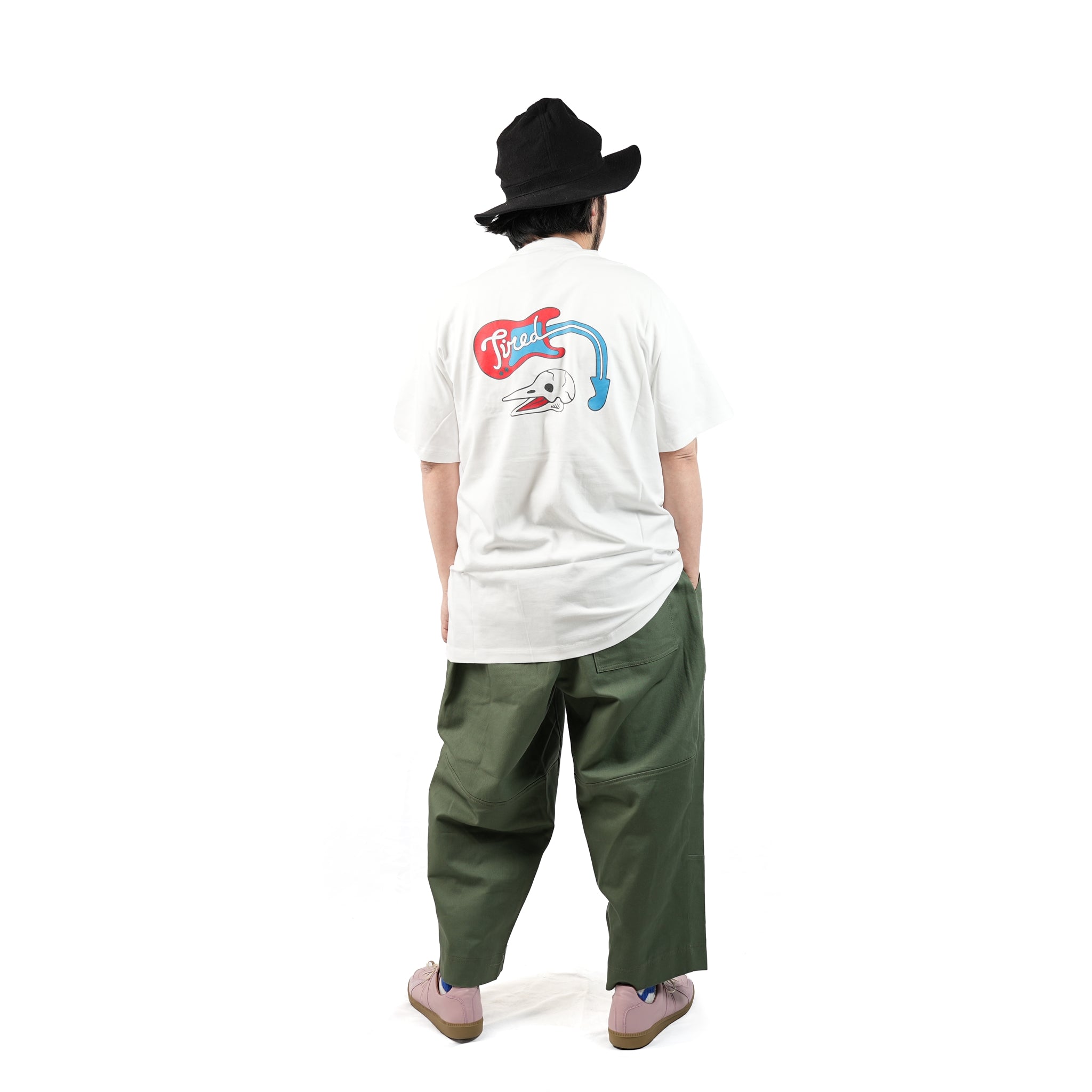 No:TS00254 | Name:MUSIC SS TEE (ORGANIC) | Color:White【TIRED_タイレッド】【ネコポス選択可能】
