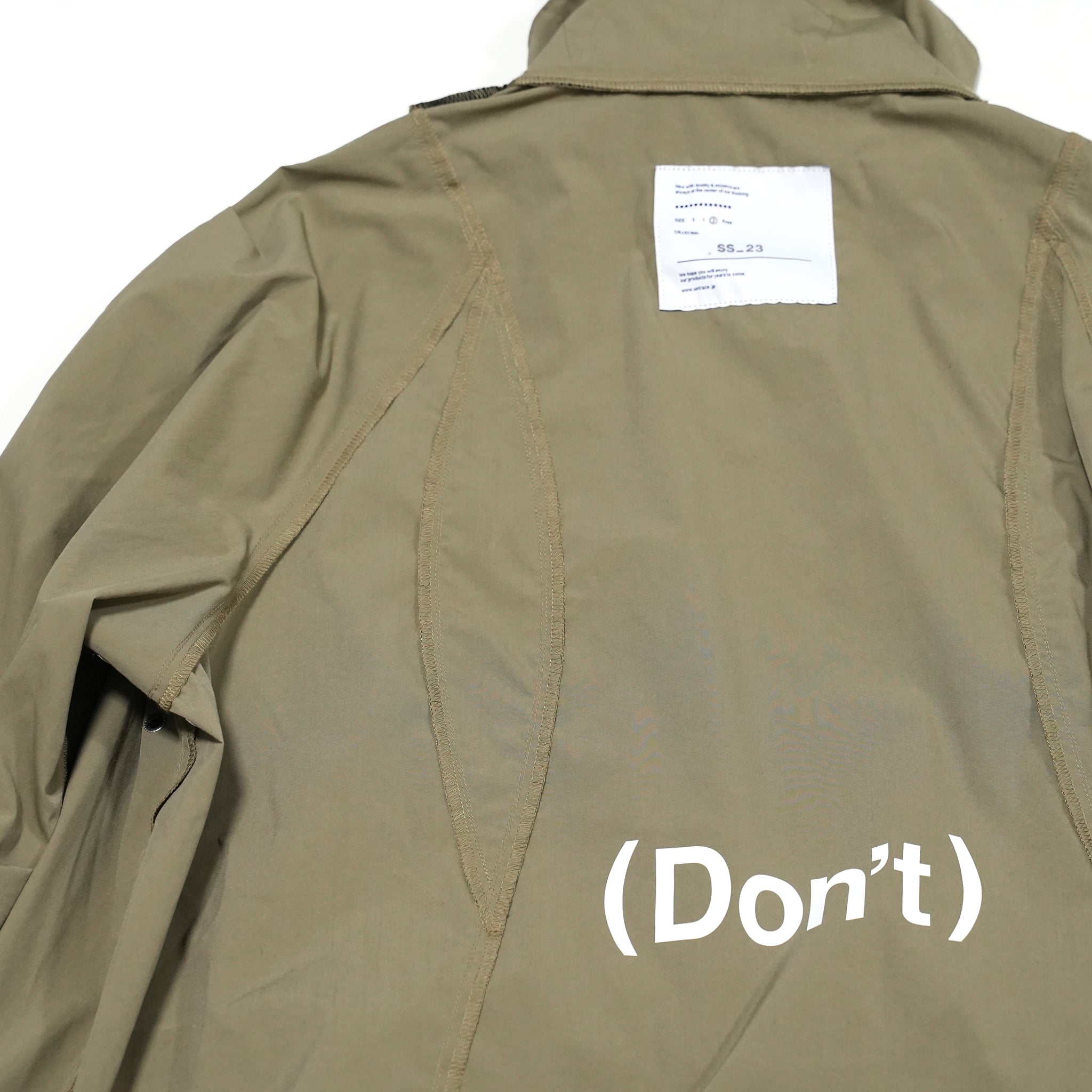 No:UN-002_SS23_b | Name:REVERSIVLE MODS COAT (SOLOTEX) | Color:Coyote【UNTRACE_アントレース】