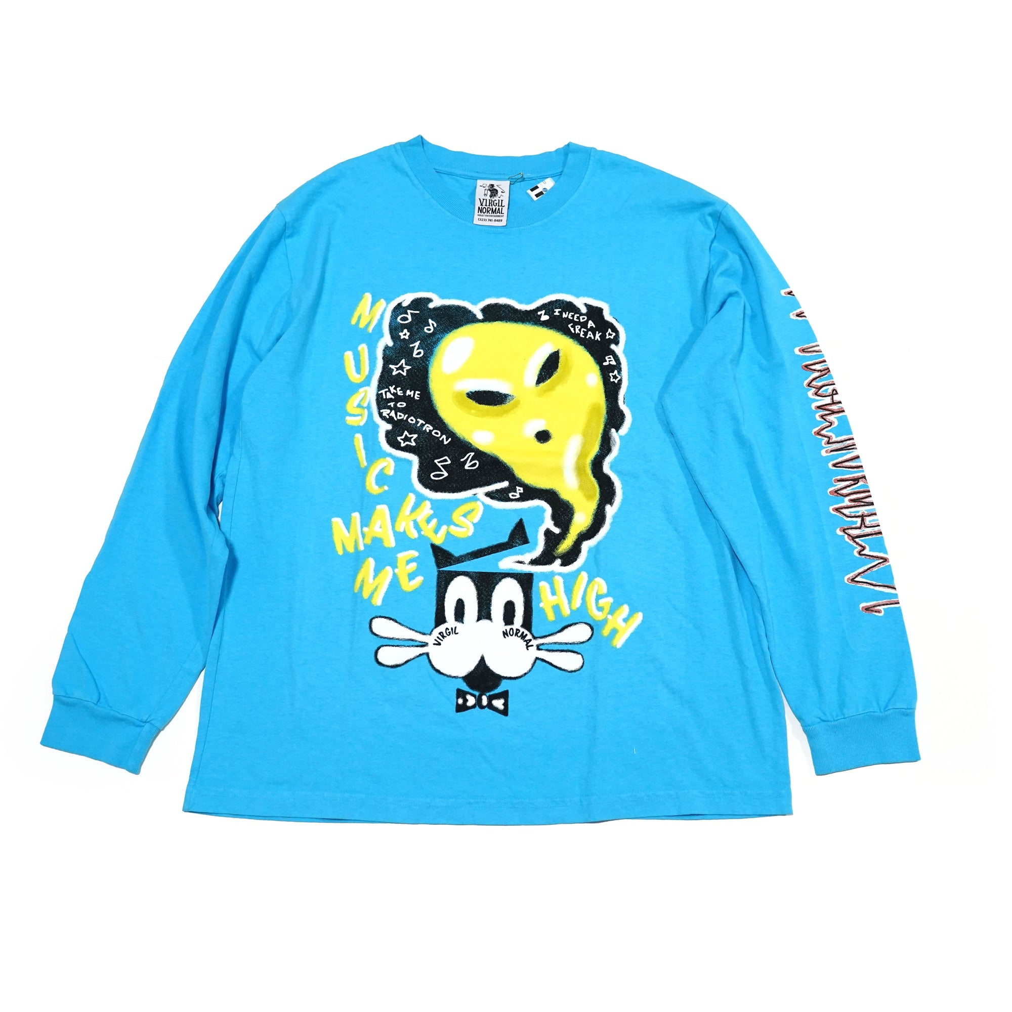 No:VN214B | Name:The Beats Are Out There Ls Tee | Color:Hanalei | Size:M/L/XL【VIRGILNORMAL】-MEG COMPANY-ADDICTION FUKUOKA