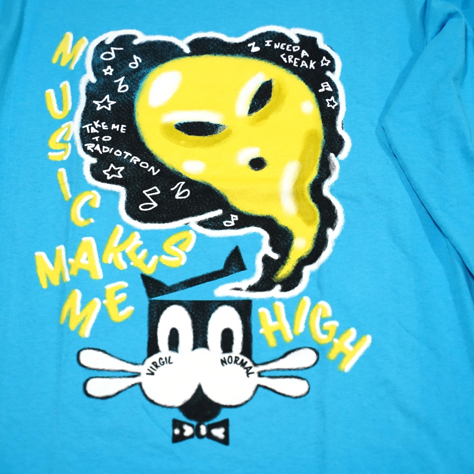 No:VN214B | Name:The Beats Are Out There Ls Tee | Color:Hanalei | Size:M/L/XL【VIRGILNORMAL】-MEG COMPANY-ADDICTION FUKUOKA
