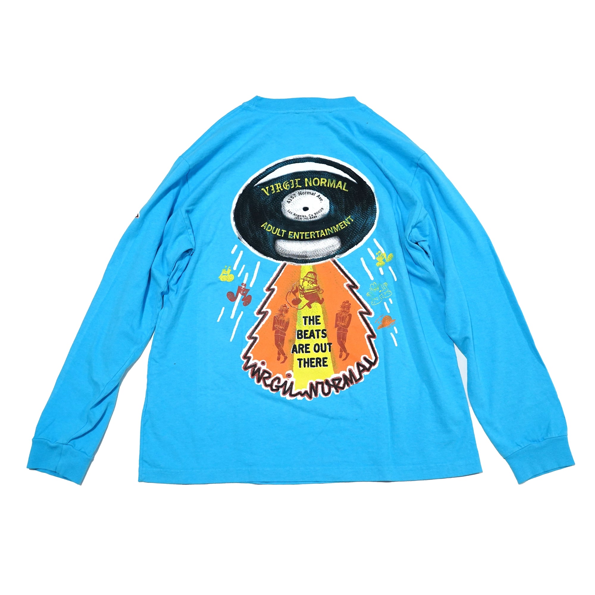 No:VN214B | Name:The Beats Are Out There Ls Tee | Color:Hanalei | Size:M/L/XL【VIRGILNORMAL】-MEG COMPANY-ADDICTION FUKUOKA