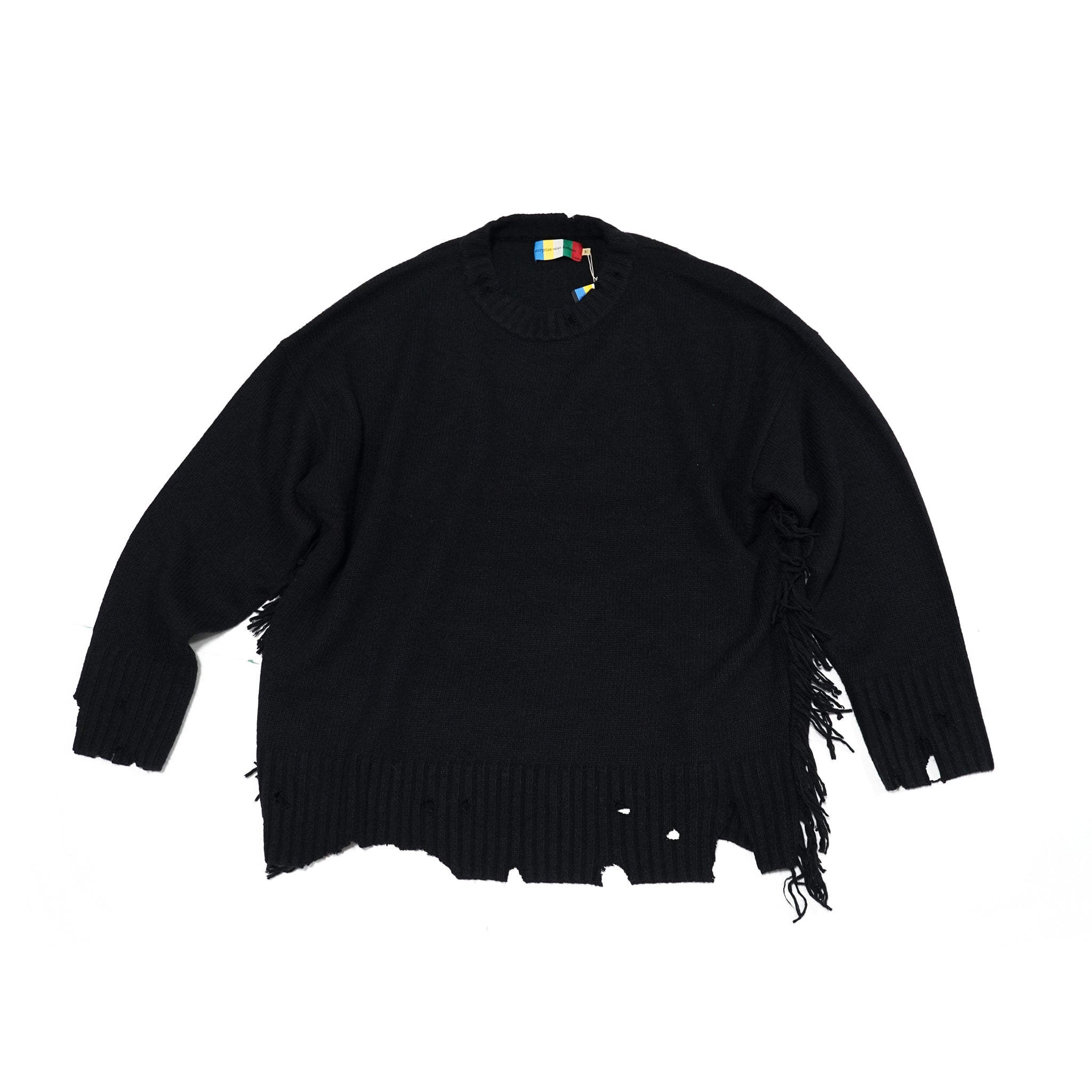 No:VOO-1070 D | Name:Fringe Crew（ダメージ） | Color:Mustard/Green/Black | Size:Queen/King【VOO_ヴォー】【archive】