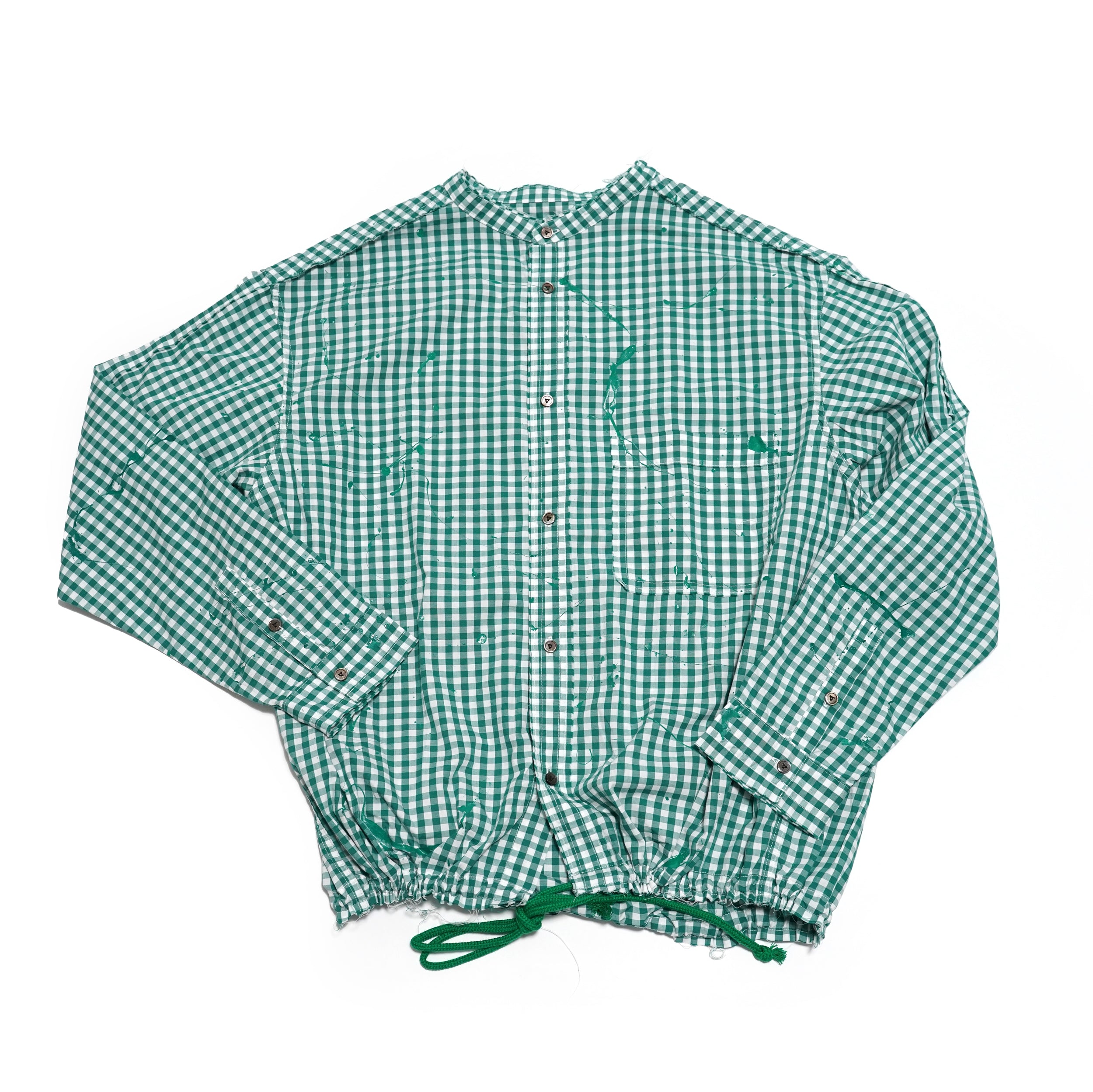 No:voo-1040 | Name:JAGGED PAINT SHACKET | Color:GREEN | Size-Q/K【VOO】-VOO-ADDICTION FUKUOKA