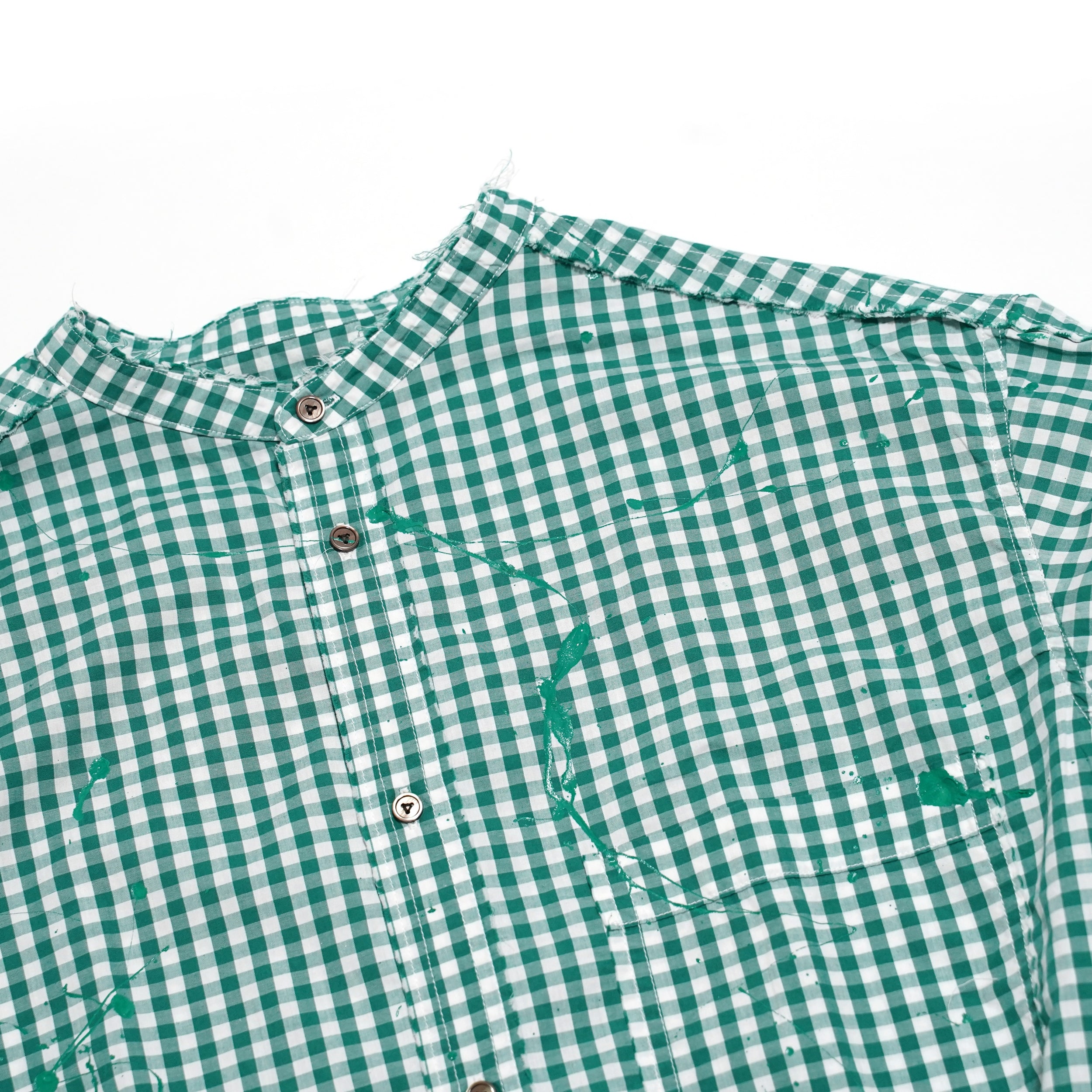 No:voo-1040 | Name:JAGGED PAINT SHACKET | Color:GREEN | Size-Q/K【VOO】-VOO-ADDICTION FUKUOKA